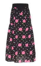Moda Operandi Paco Rabanne Floral-print Satin Midi Skirt Size: 36