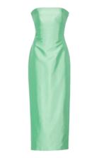 Brandon Maxwell Strapless Knotted-back Satin Cocktail Dress