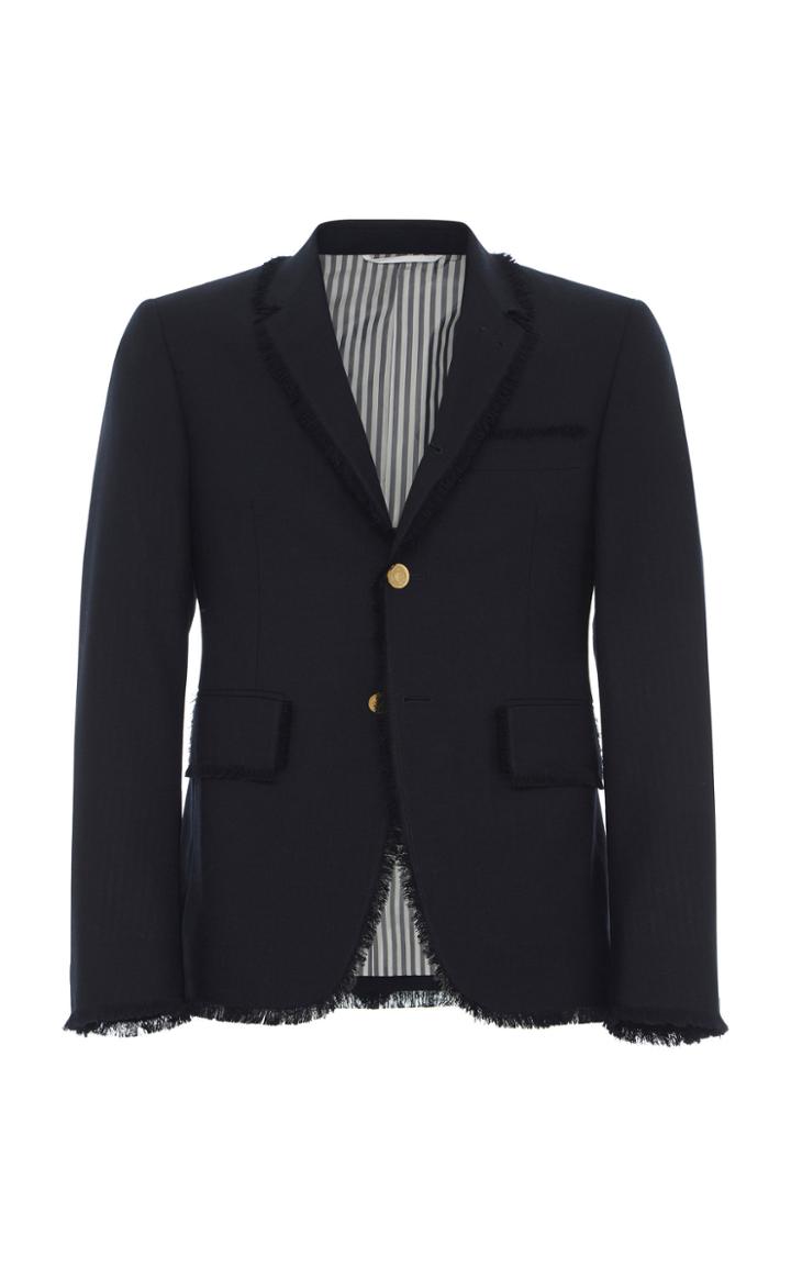 Thom Browne Frayed Wool Sport Coat