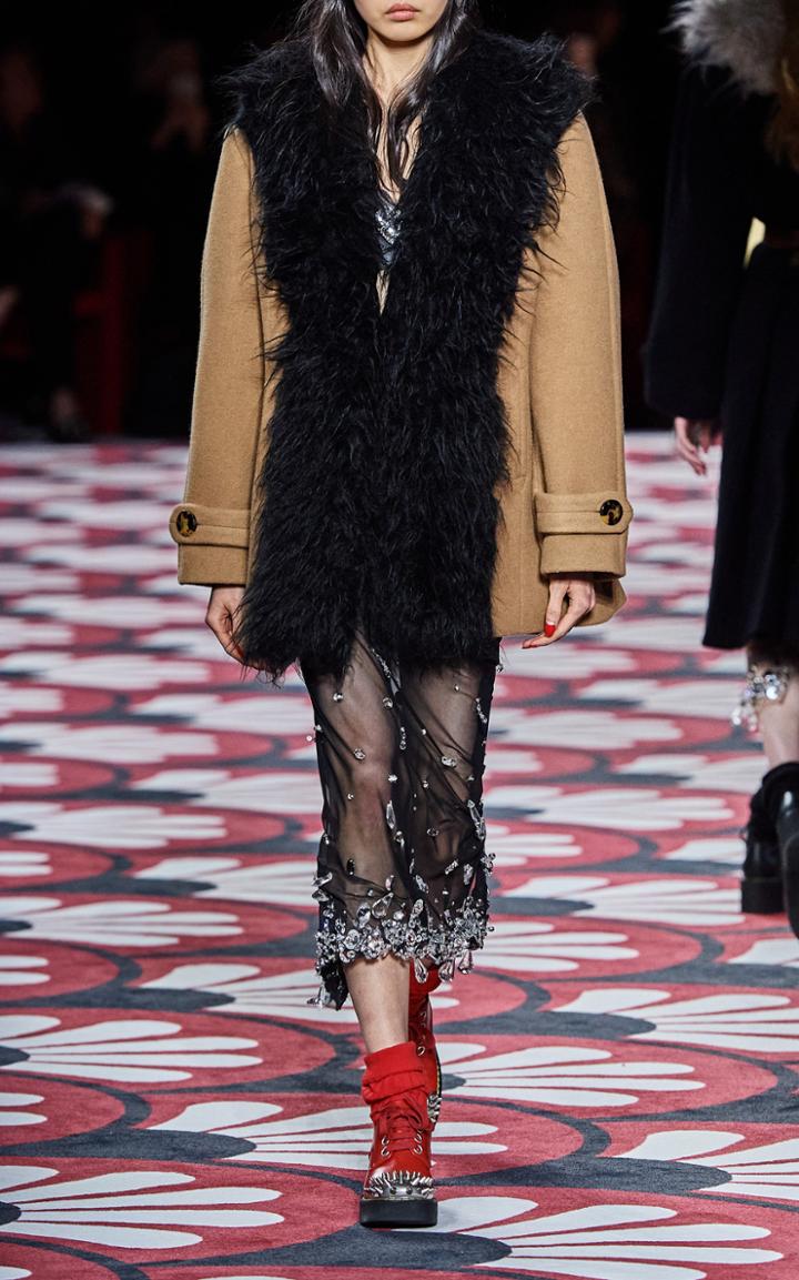 Moda Operandi Miu Miu Shearling Collar Jacket