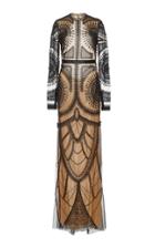 Cucculelli Shaheen Solar Shadow Jet Crystal Gown