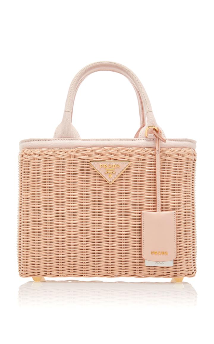 Prada Woven Raffia Tote