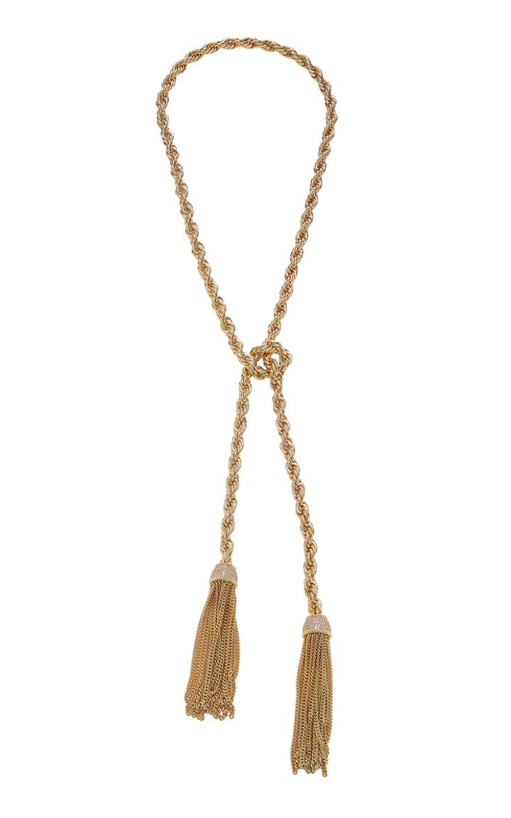 Fallon Gold-tone Tassel Necklace