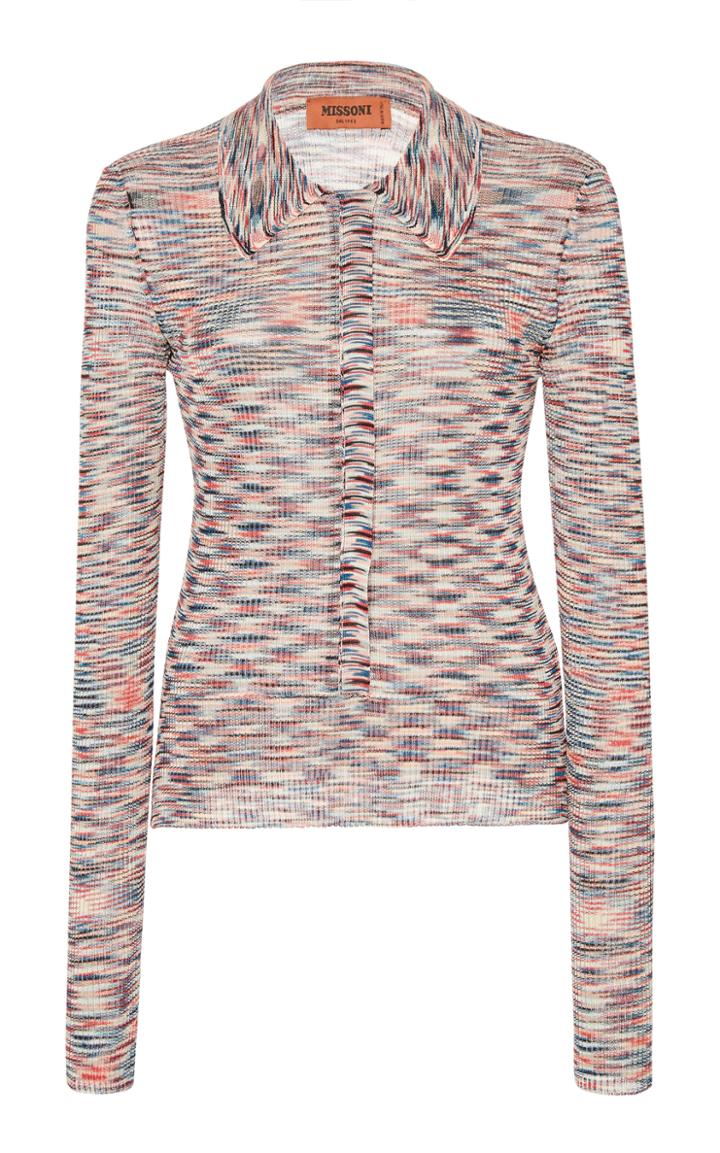 Missoni Crochet-knit Polo Shirt