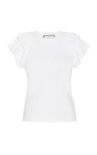 Alexis Cassis Ruffled Jersey Top