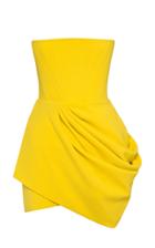 Moda Operandi Alex Perry Buckley Drape-detailed Stretch Crepe Strapless Mini Dress