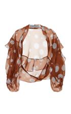 Moda Operandi Silvia Tcherassi Aleen Silk Polka Dot Shrug