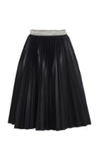 Anouki Pleated Crystal-embellished Leather-effect Skirt