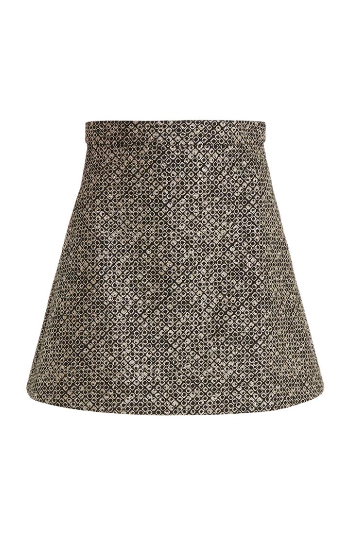 Moda Operandi Christian Siriano Joker Jacquard A-line Mini Skirt
