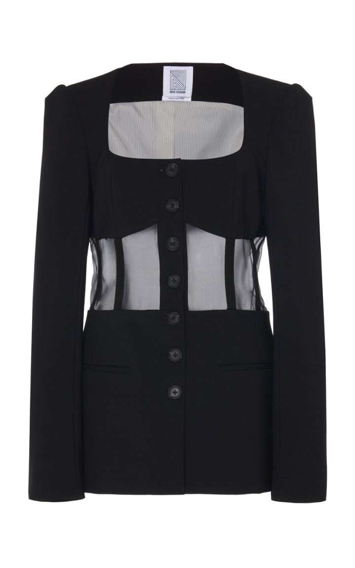 Rosie Assoulin Corset Virgin Wool-blend Blazer