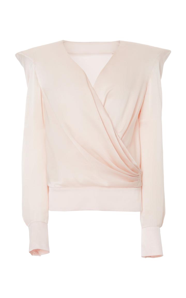 Balmain Draped Silk Top