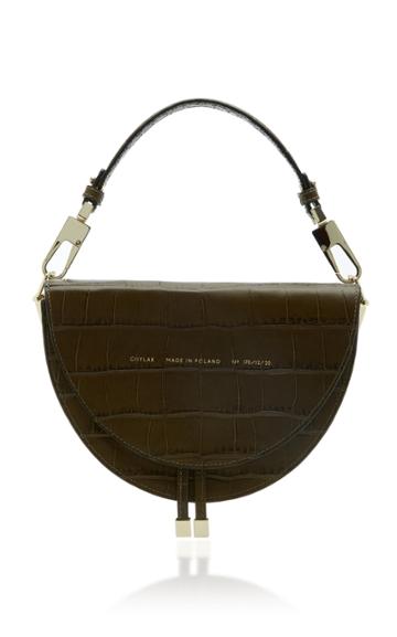 Chylak Croc-effect Leather Saddle Bag