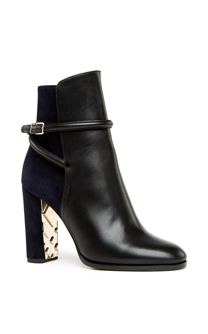 Burberry Black Kidskin Shola Buckle Bootie