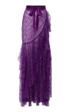 Rodarte Floral Tulle Draped Skirt