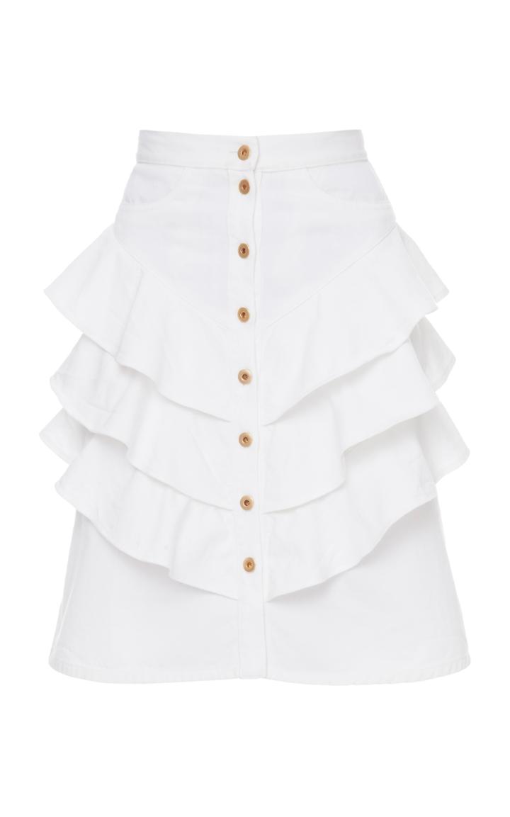 Flow The Label Ruffle Denim Skirt