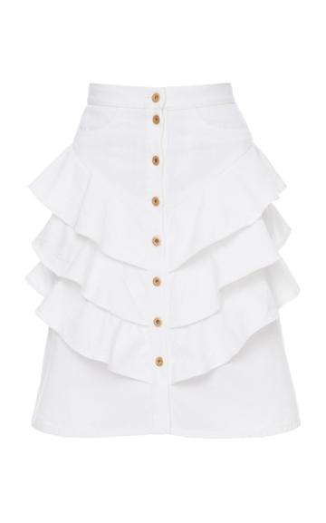 Flow The Label Ruffle Denim Skirt