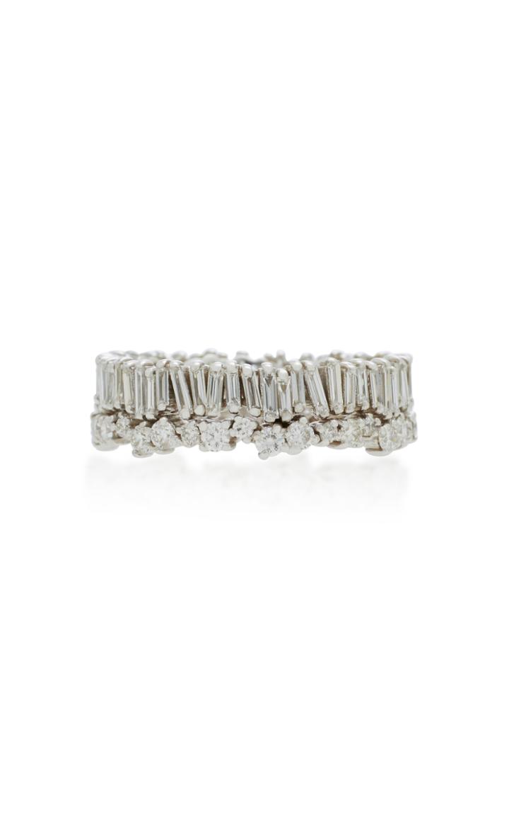 Suzanne Kalan 18k White Gold Diamond Ring