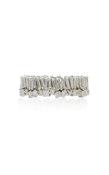 Suzanne Kalan 18k White Gold Diamond Ring