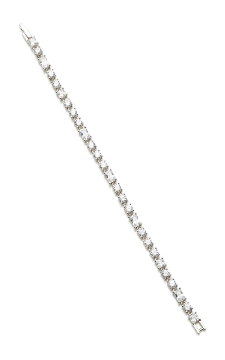 Fallon Monarch Deco Rhodium-plated Crystal Bracelet