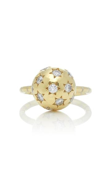 Sarah Hendler Ethel 18k Gold Enamel And Diamond Ring