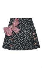 Dolce & Gabbana Metallic Leopard Jacquard Mini Skirt