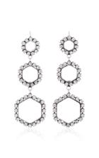 Isabel Marant Here It Is Silver-tone Crystal Triple Earrings