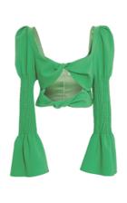 Christian Siriano Double Twist Front Blouse