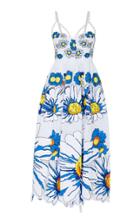 Yuliya Magdych Loves Me Loves Me Not Embroidered Linen Pearl Sundress