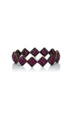 Ofira 18k Black Gold Ruby Tattoo Band Ring
