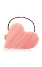 Edie Parker Heartly Marbled Acrylic Bag