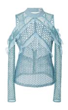 Self Portrait Purl Knit Blouse