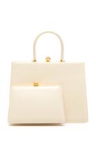 Ratio Et Motus Twin Frame Leather Top Handle Bag
