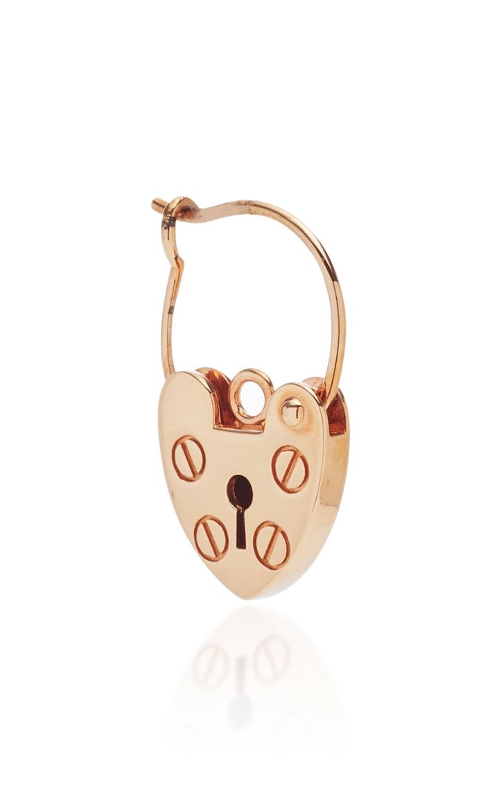 Ginette Ny Providence 18k Rose Gold Single Hoop Earring