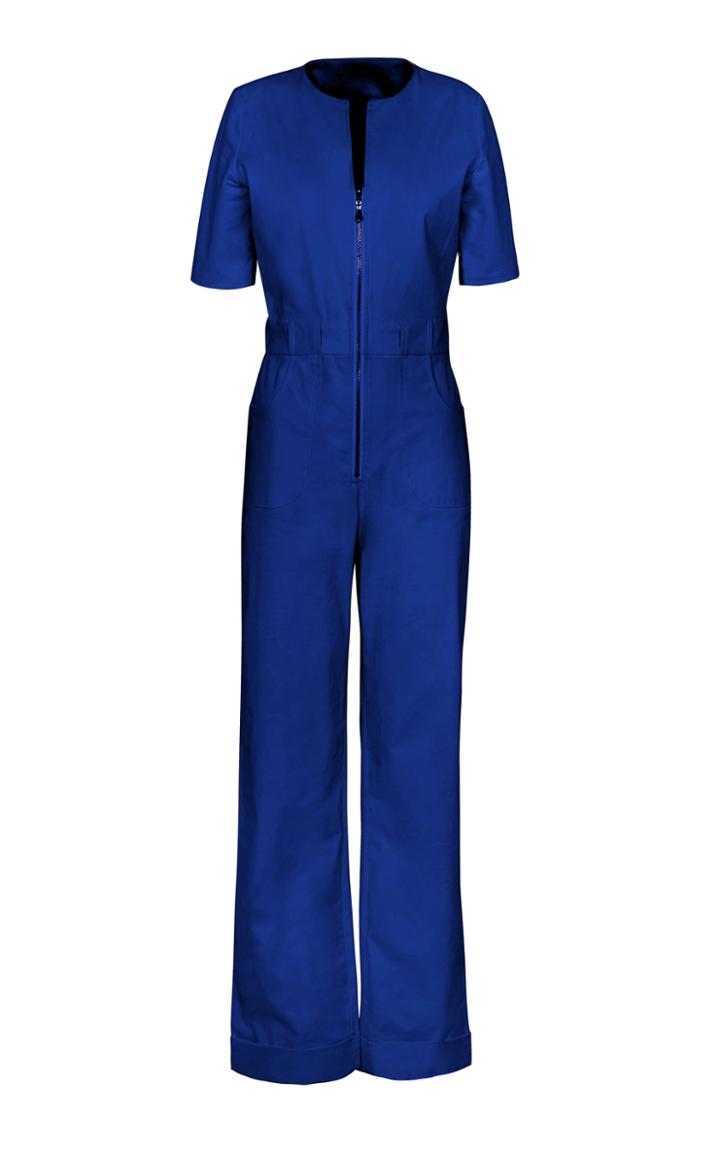 Usisi Marta Wide-leg Cotton-blend Jumpsuit