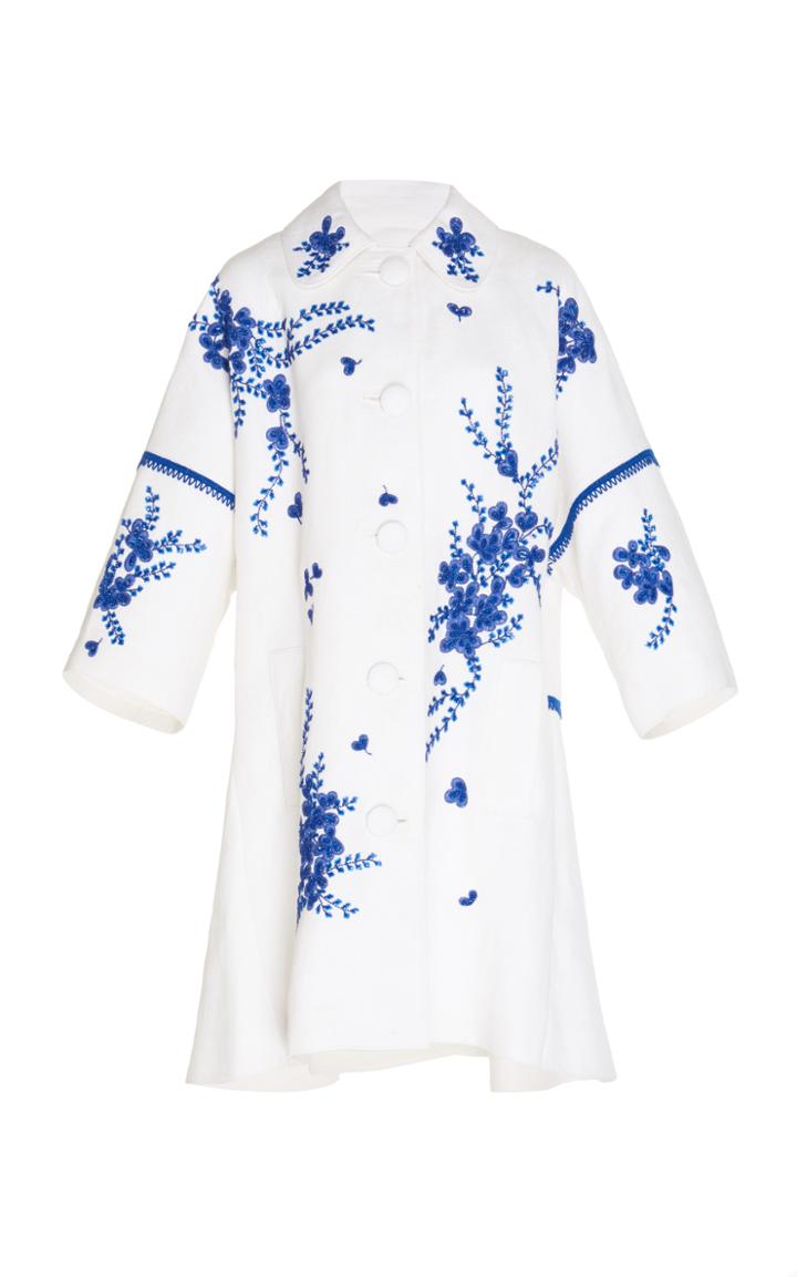 Andrew Gn Floral Embroidered Coat