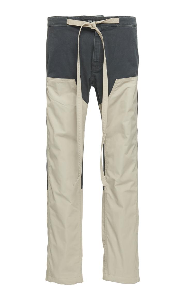 Fear Of God Two-tone Shell-paneled Canvas Tapered Pants Size: M