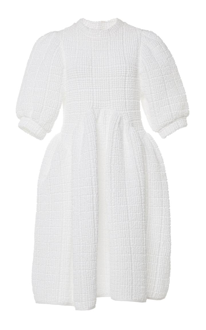 Cecilie Bahnsen Uma Paneled Cotton-blend Terry Midi Dress