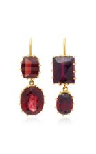 Renee Lewis 18k Gold Garnet Earrings