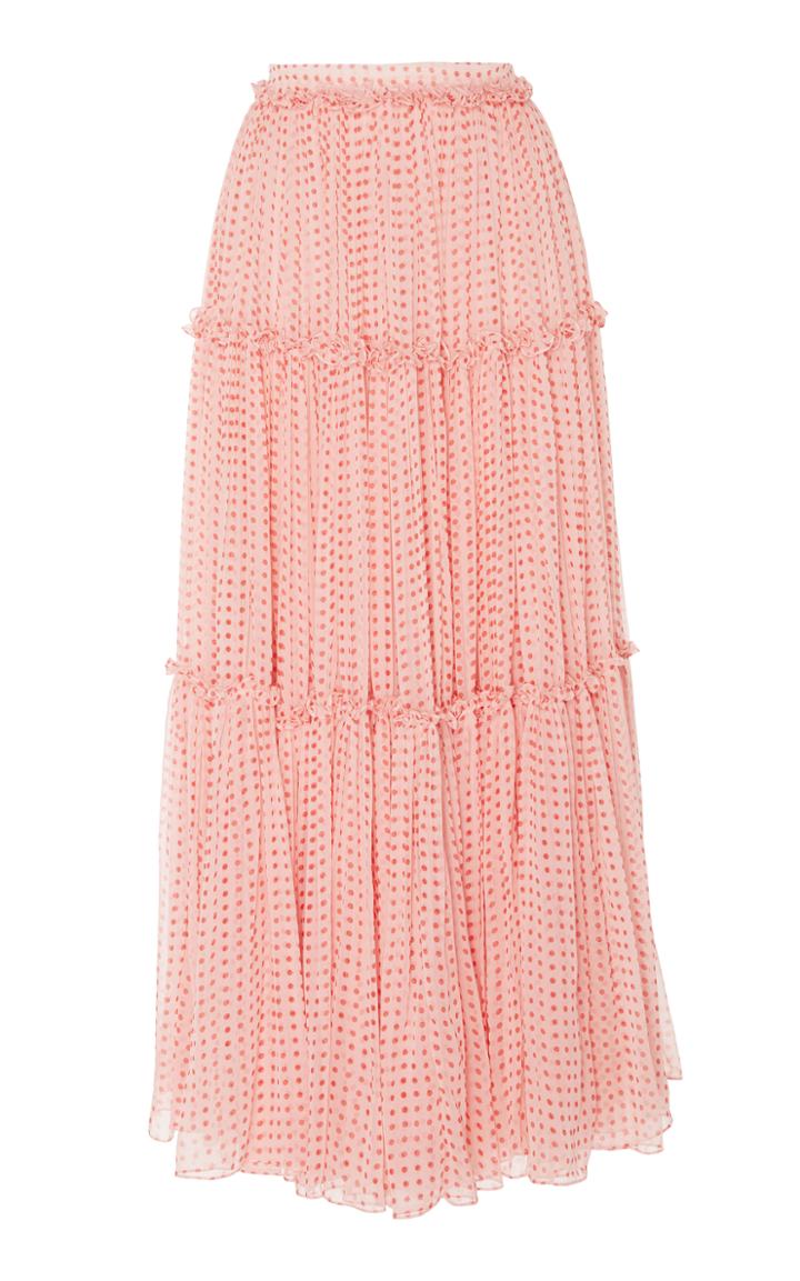 Costarellos Long Tiered Skirt