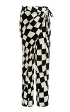 Oscar De La Renta Drape-front Checkered Pants