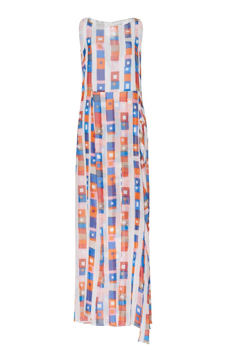 Akris Silk Crepe Superstripe Gown