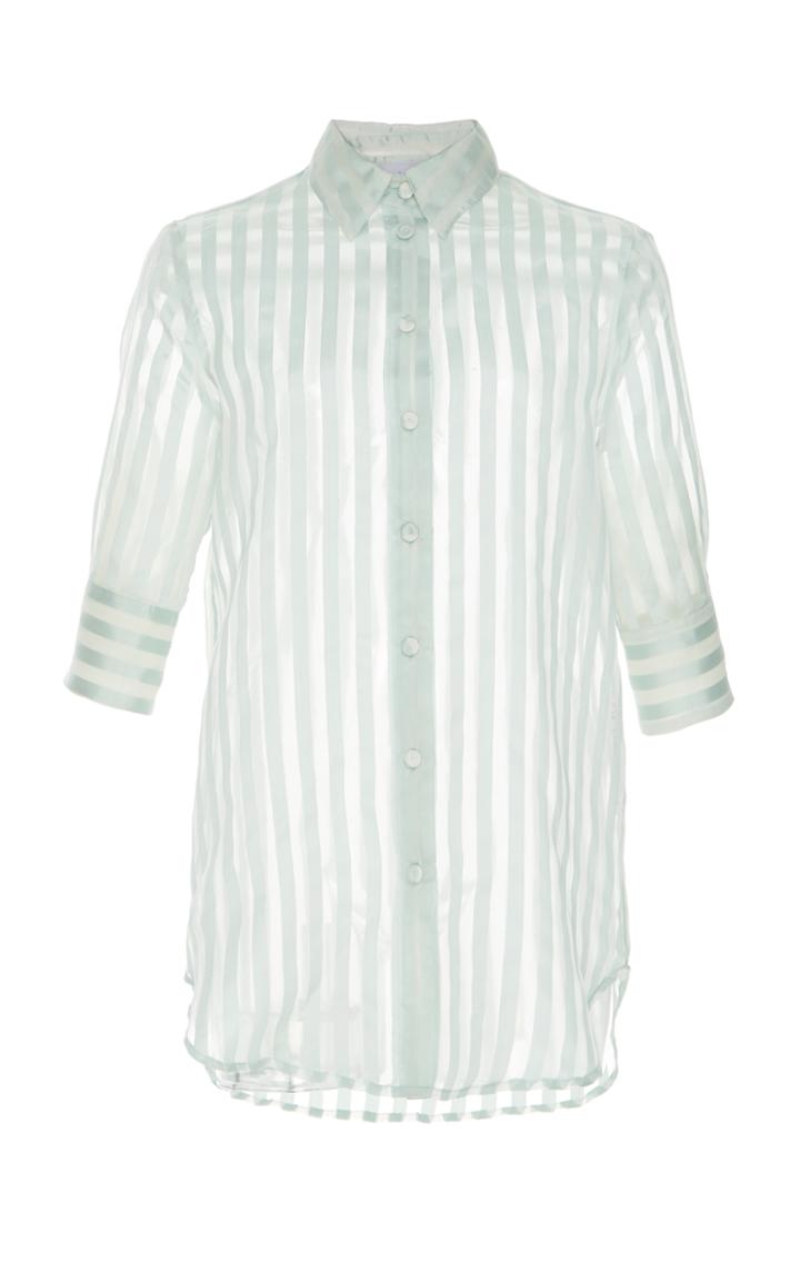 Luisa Beccaria Striped Button Down Shirt