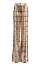 Moda Operandi Victoria Beckham Linen Split-hem Straight-leg Pants