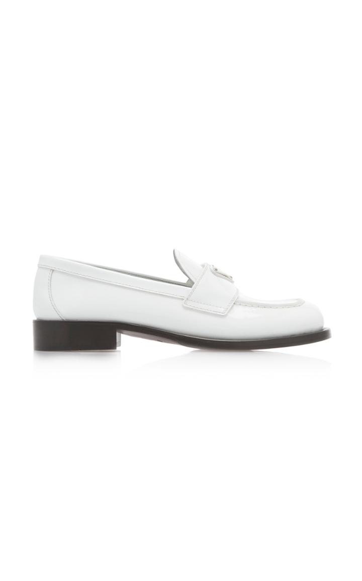 Prada Logo-detailed Patent Leather Loafers