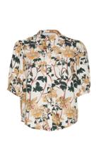 Christine Alcalay Mandarin Collared Elbow Length Top