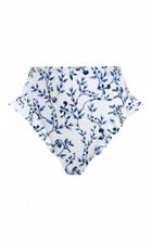 Moda Operandi Agua By Agua Bendita Jengibre Ruffled Acacias-print Bikini Bottom