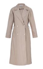 Bourie Double Breasted Shell Trench Coat