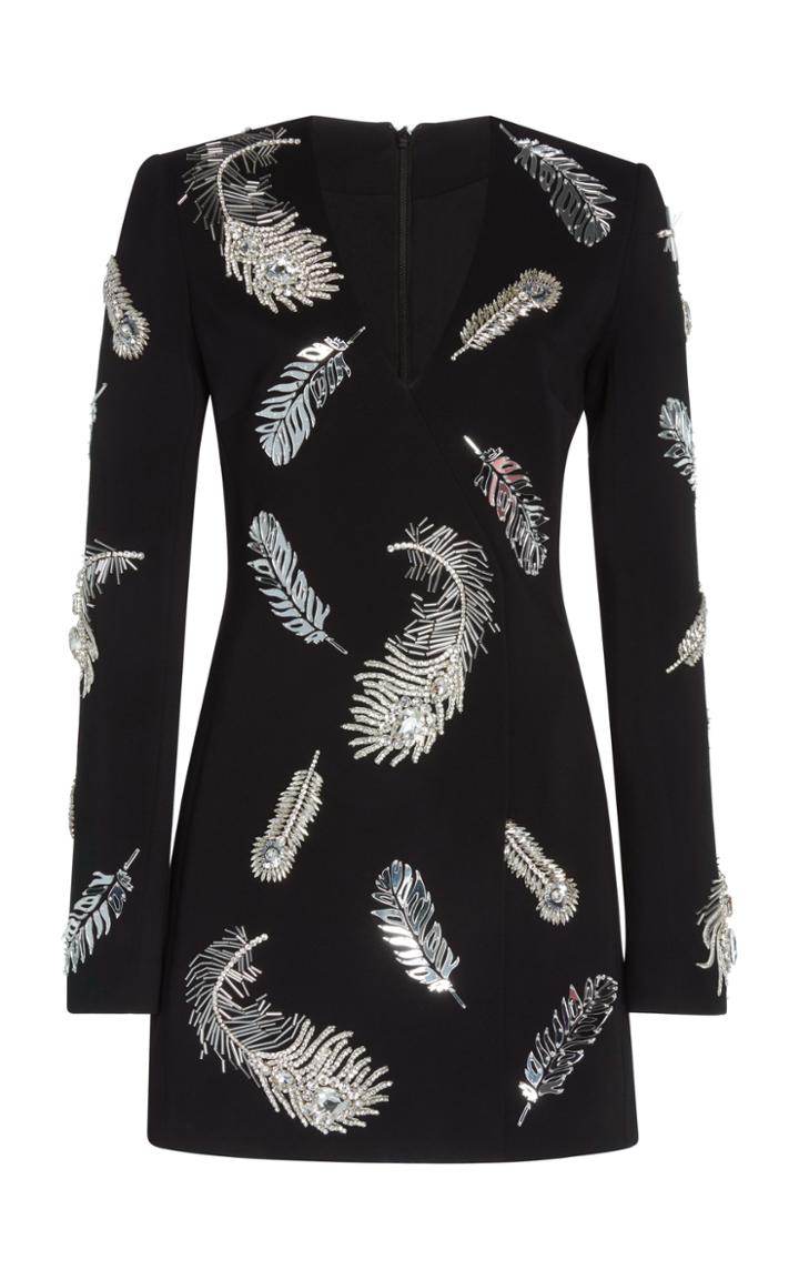 David Koma Plexi And Crystal Feather Dress