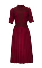 Zac Posen Bonded Crepe And Draped Jersey Cocktail Dress