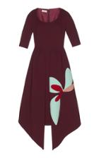 Delpozo Patchwork Crpe Dress